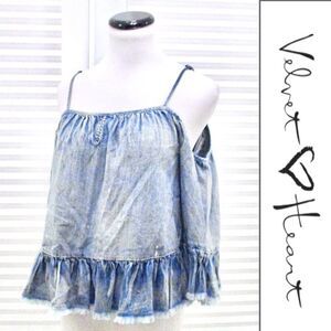 Velvet Heart Off The Shoulder Denim Top